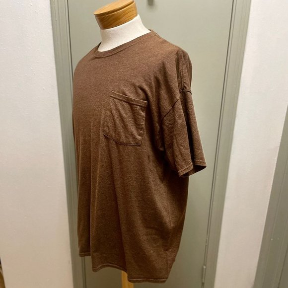 Fruit & Loom Brown Basic T Shirt Size 2XL EUC - Picture 4 of 5